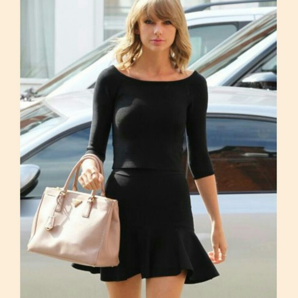 BCBGMAXAZRIA black Fit-&-Flare Skirt